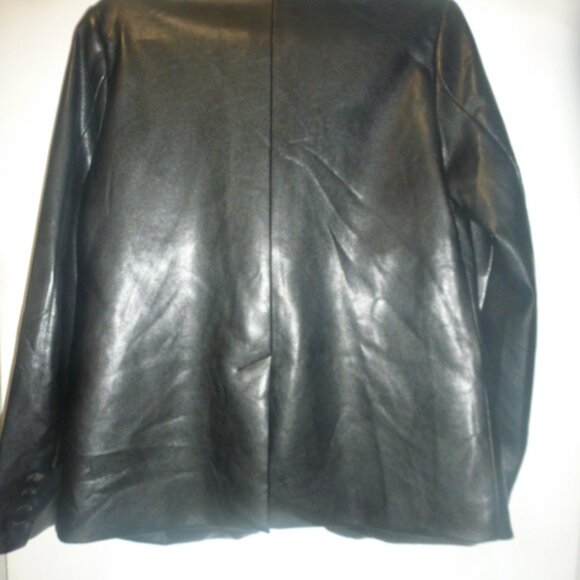 We The Free Black Faux Leather Blazer Jacket – Size Small (Fits M) - Picture 5 of 12